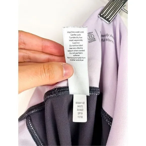 Athleta Powervita Elevation 7/8 Leggings Spring Night Purple Grey Size S - Picture 13 of 13